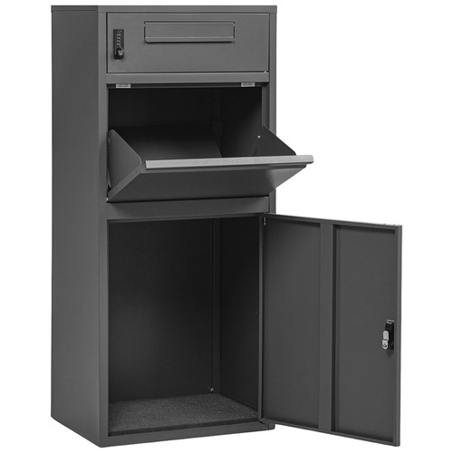Padme Steel Post & Parcel Mailbox