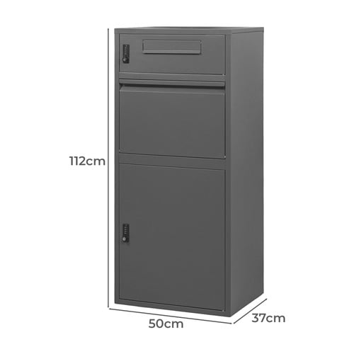 Padme Steel Post & Parcel Mailbox