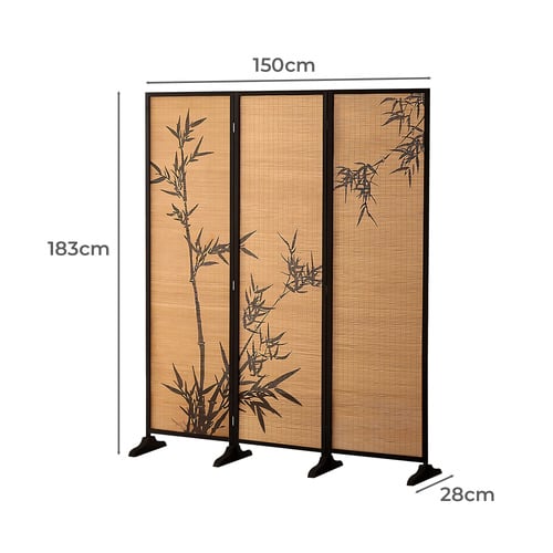 3 Panel Mucasa Pine Wood Room Divider