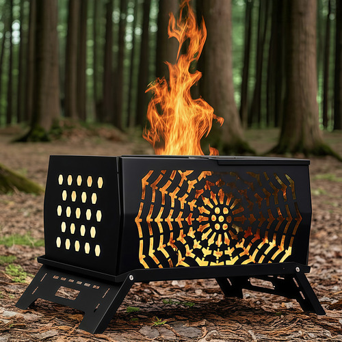 Theodore 2-in-1 Portable Wood-Burning Fire Pit & Stove