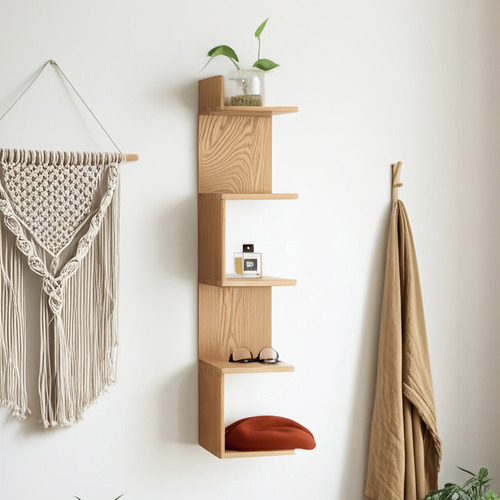 Callum Oak Wood Wall Shelf