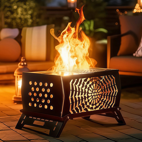 Theodore 2-in-1 Portable Wood-Burning Fire Pit & Stove