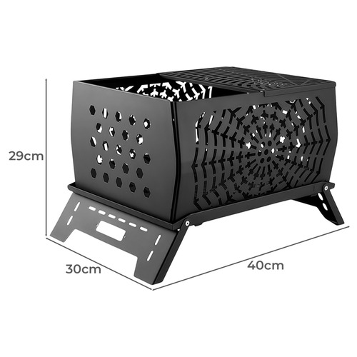 Theodore 2-in-1 Portable Wood-Burning Fire Pit & Stove