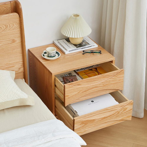 Sophie American Oak Wood Bedside Table