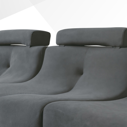 Ava 4 Seater Teddy Fleece Modular Sofa with Chaise