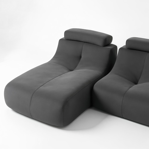 Ava 4 Seater Teddy Fleece Modular Sofa with Chaise