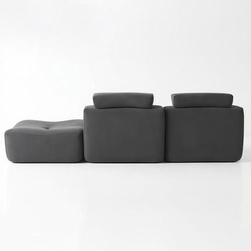 Ava 4 Seater Teddy Fleece Modular Sofa with Chaise