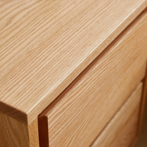 Dannie American Oak Wood Bedside Table