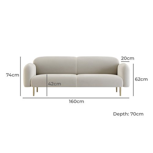 Leopold 2 Seater Velvet Sofa