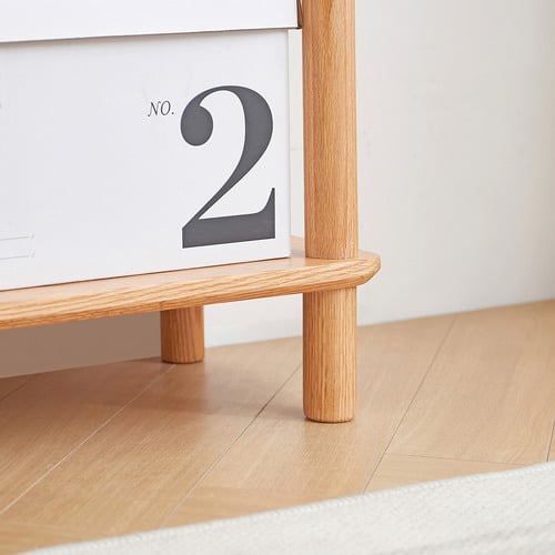 Alex American Oak Wood 4 Tier Display Shelf