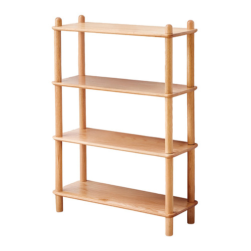 Alex American Oak Wood 4 Tier Display Shelf
