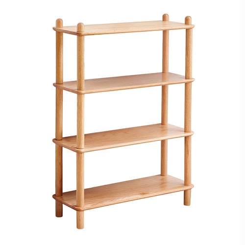 Alex American Oak Wood 4 Tier Display Shelf