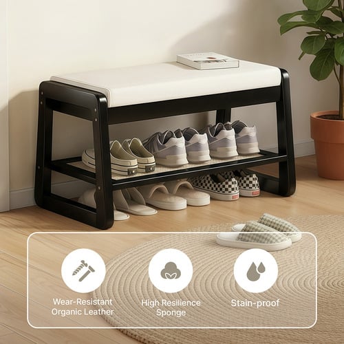 Iris Bamboo Shoe Storage Bench