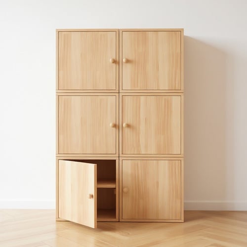 Bentro Bamboo Wood Cabinet