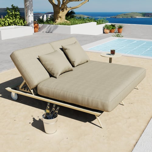 Bailar Aluminium Alloy Double Sun Lounge