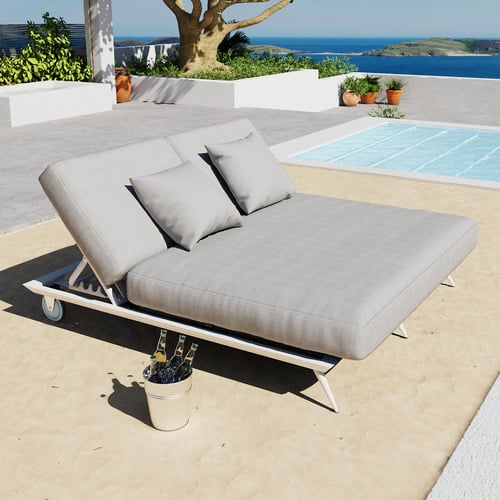 Bailar Aluminium Alloy Double Sun Lounge