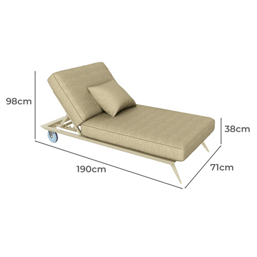 Bailar Aluminium Alloy Single Sun Lounge