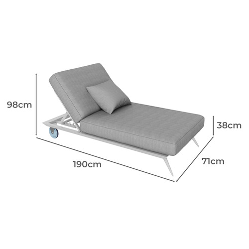 Bailar Aluminium Alloy Single Sun Lounge