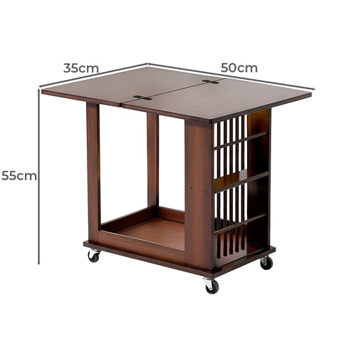 Maeve Foldable Bamboo Kitchen Trolley