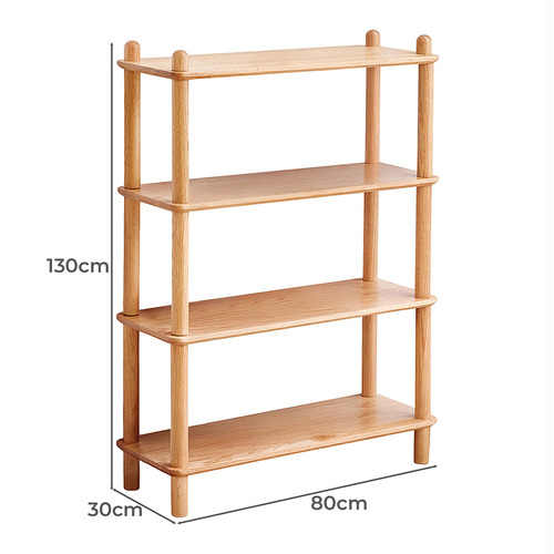 Alex 4 Tier American Oak Wood Display Shelf