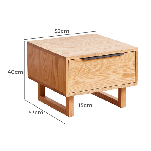 Maren American Oak Bedside Table