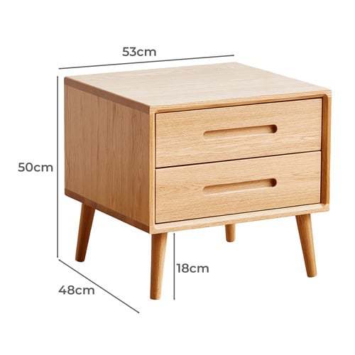 Maren American Oak Bedside Table