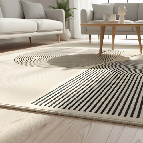 Livia Curved Arc Line Rug