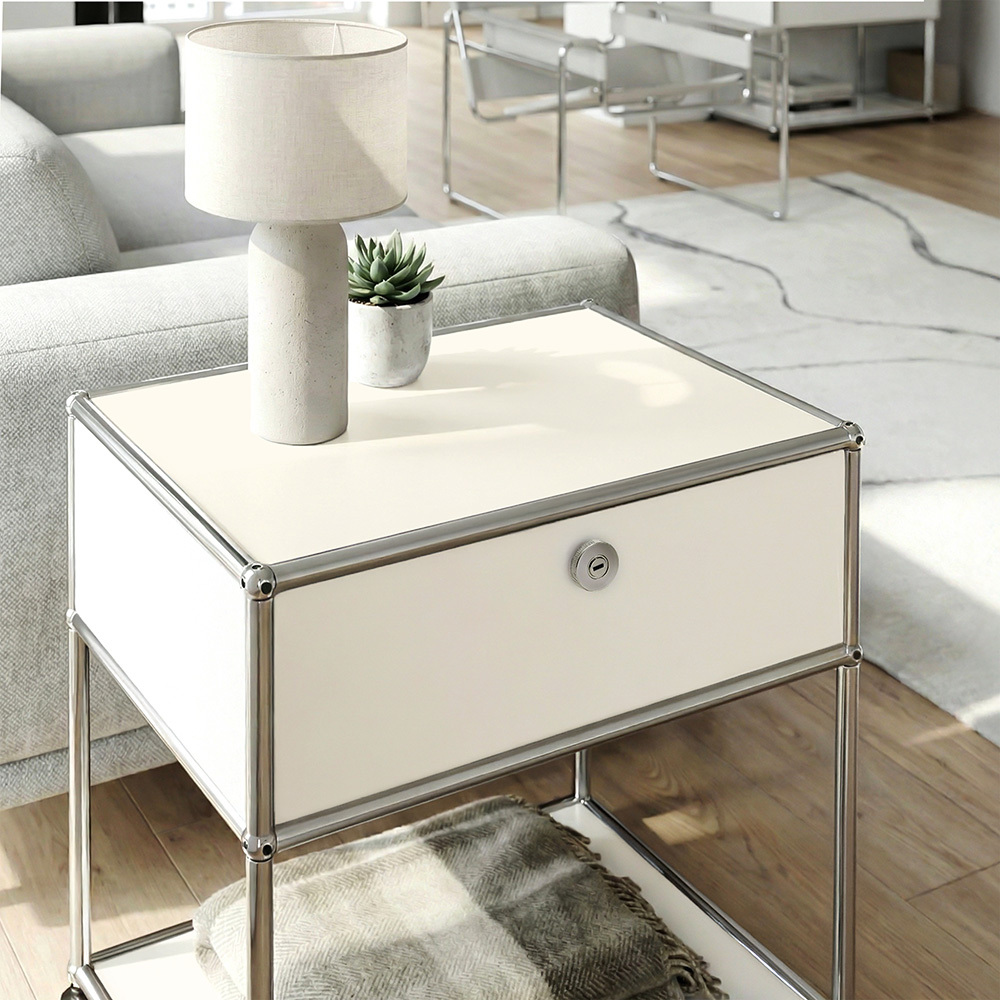 Murphy Steel Bedside Table