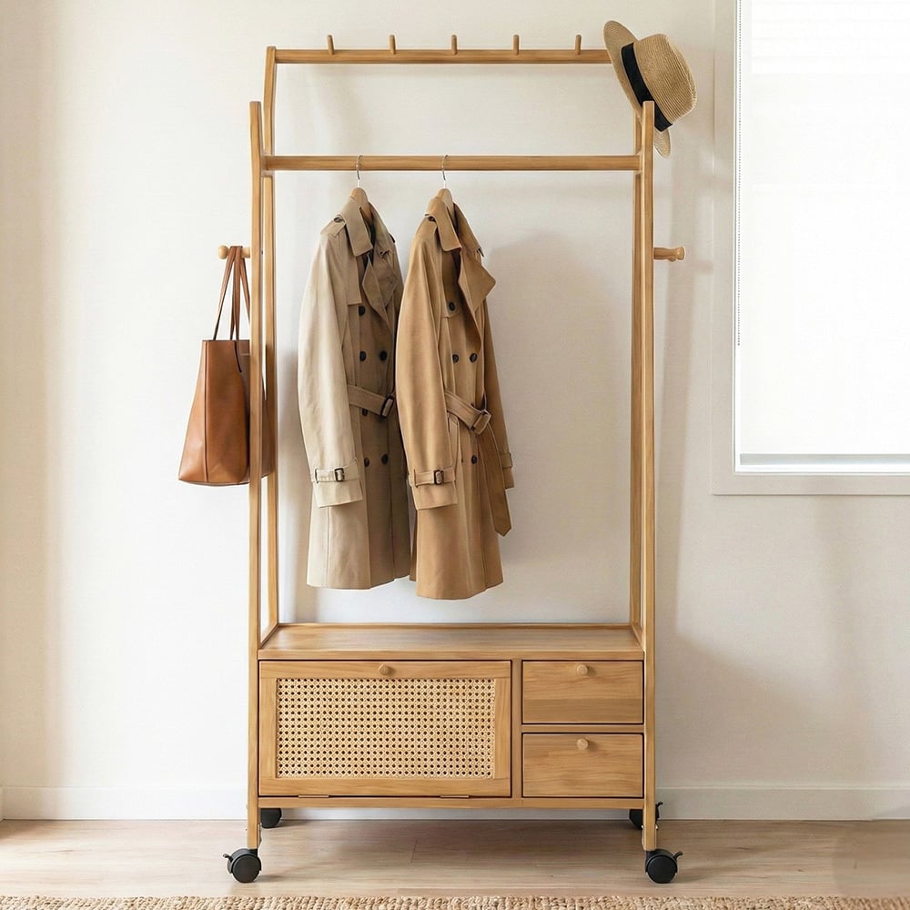 Luca Bamboo Clothing Rack
