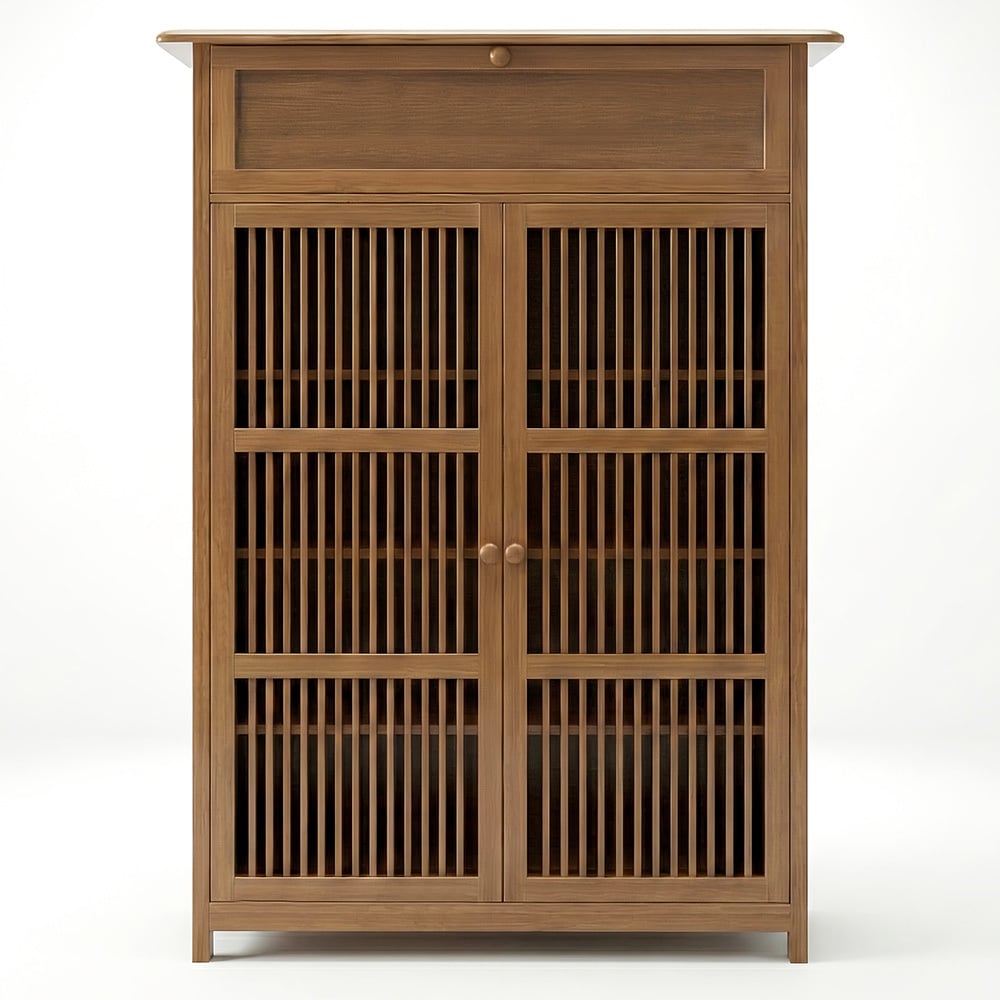 Ollie 2 Door Bamboo Shoe Cabinet