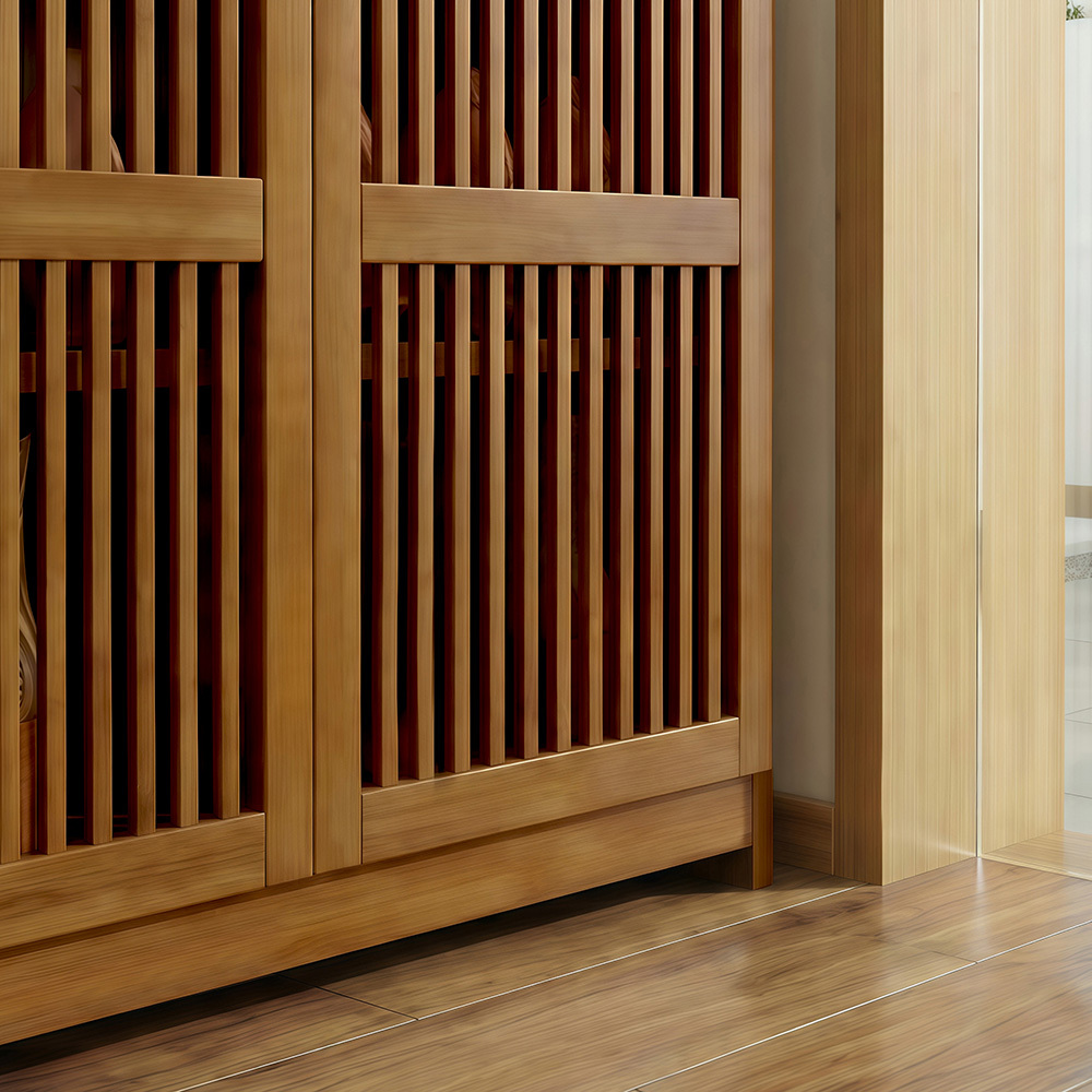 Ollie 4 Door Bamboo Shoe Cabinet