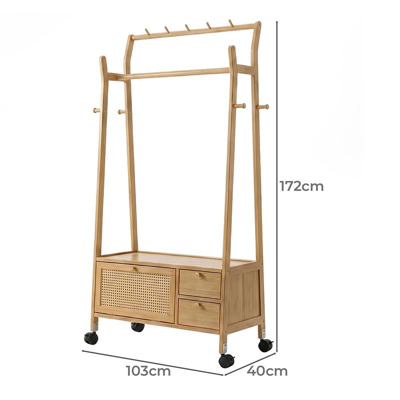 Luca Bamboo Clothing Rack