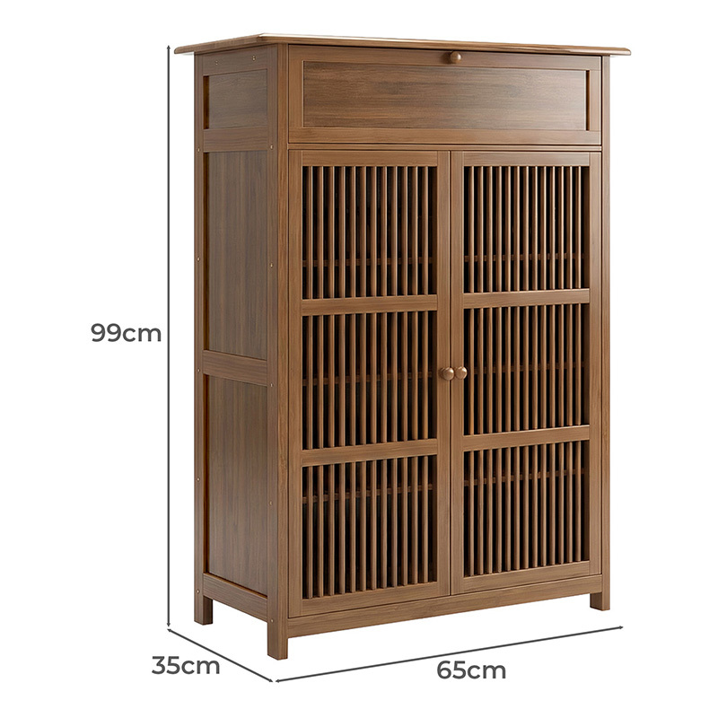 Ollie 2 Door Bamboo Shoe Cabinet