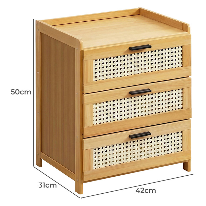 Blanche Bamboo Bedside Table