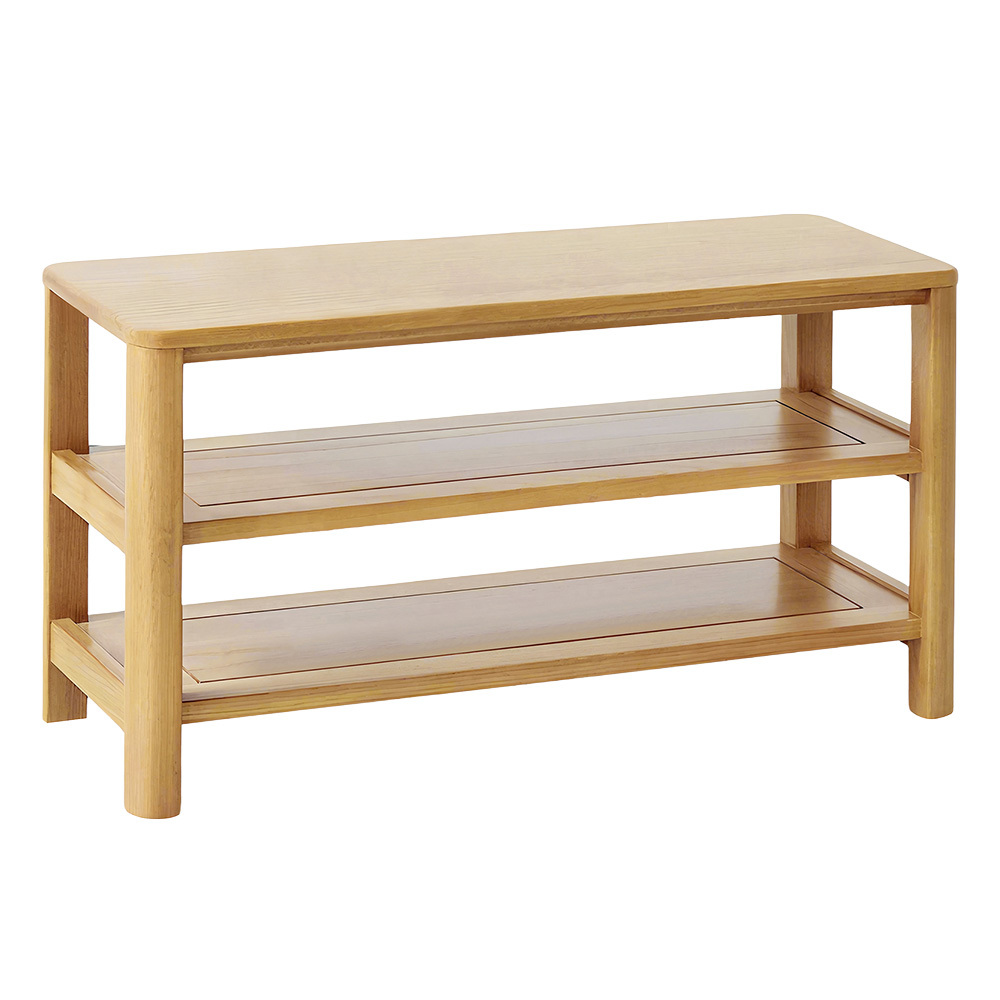 Lulu Oak Wood Shoe Storage Bench