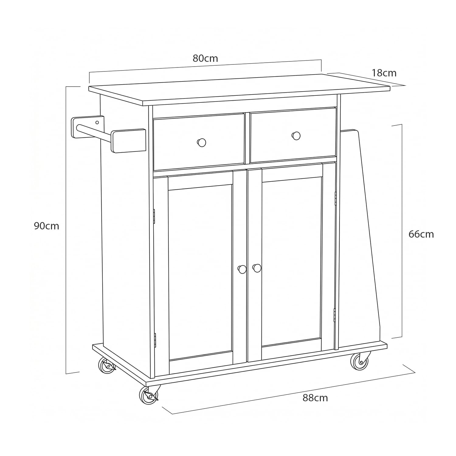 Lulu Kitchen Island Trolley