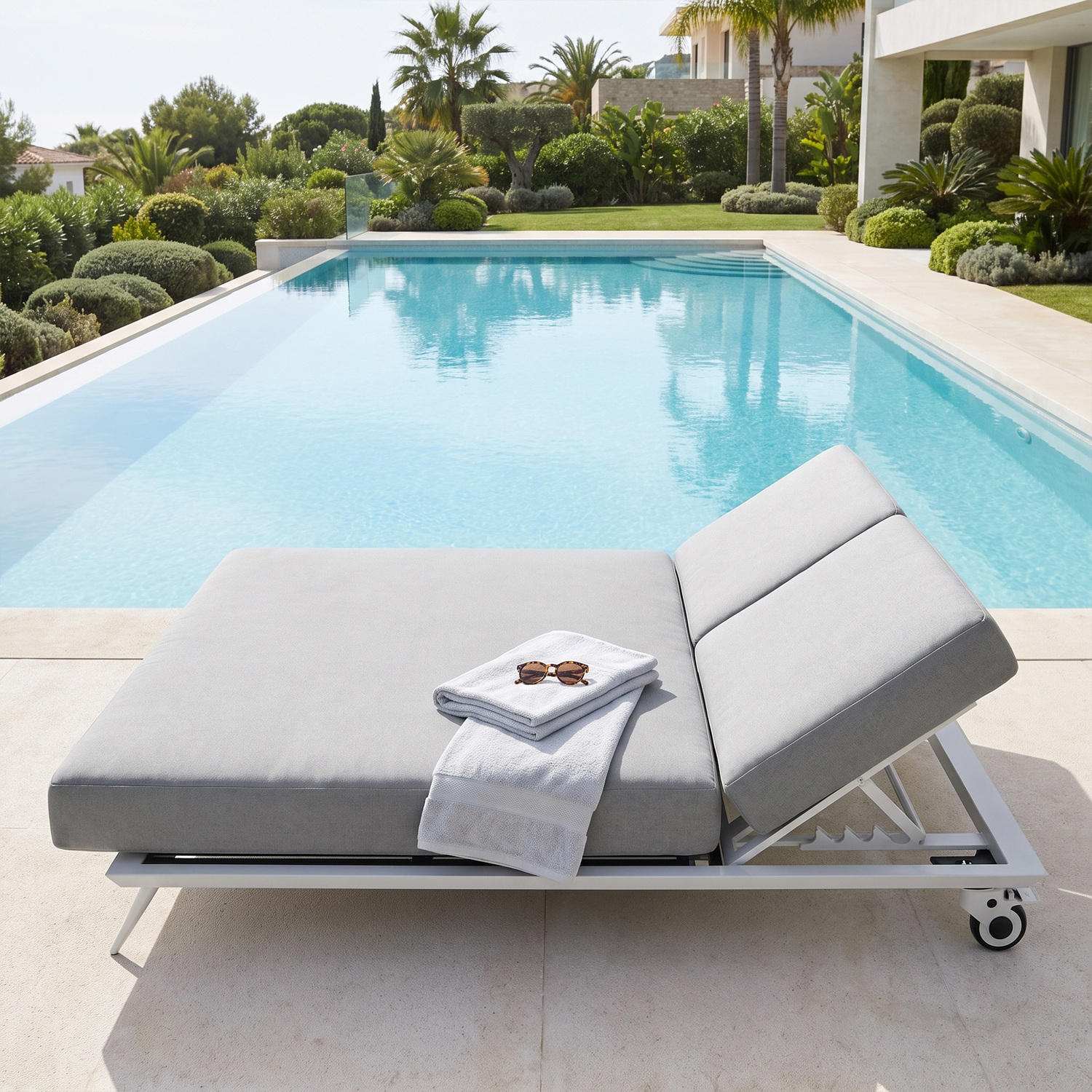 Bailar Aluminium Alloy Double Sun Lounge