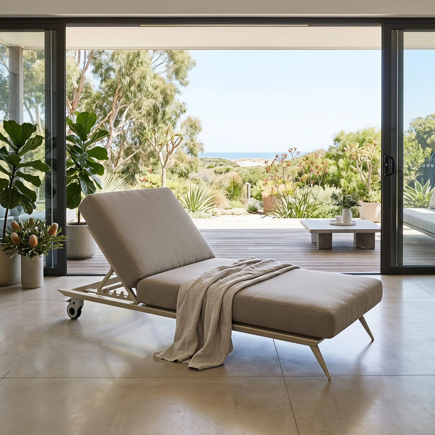 Bailar Aluminium Alloy Single Sun Lounge