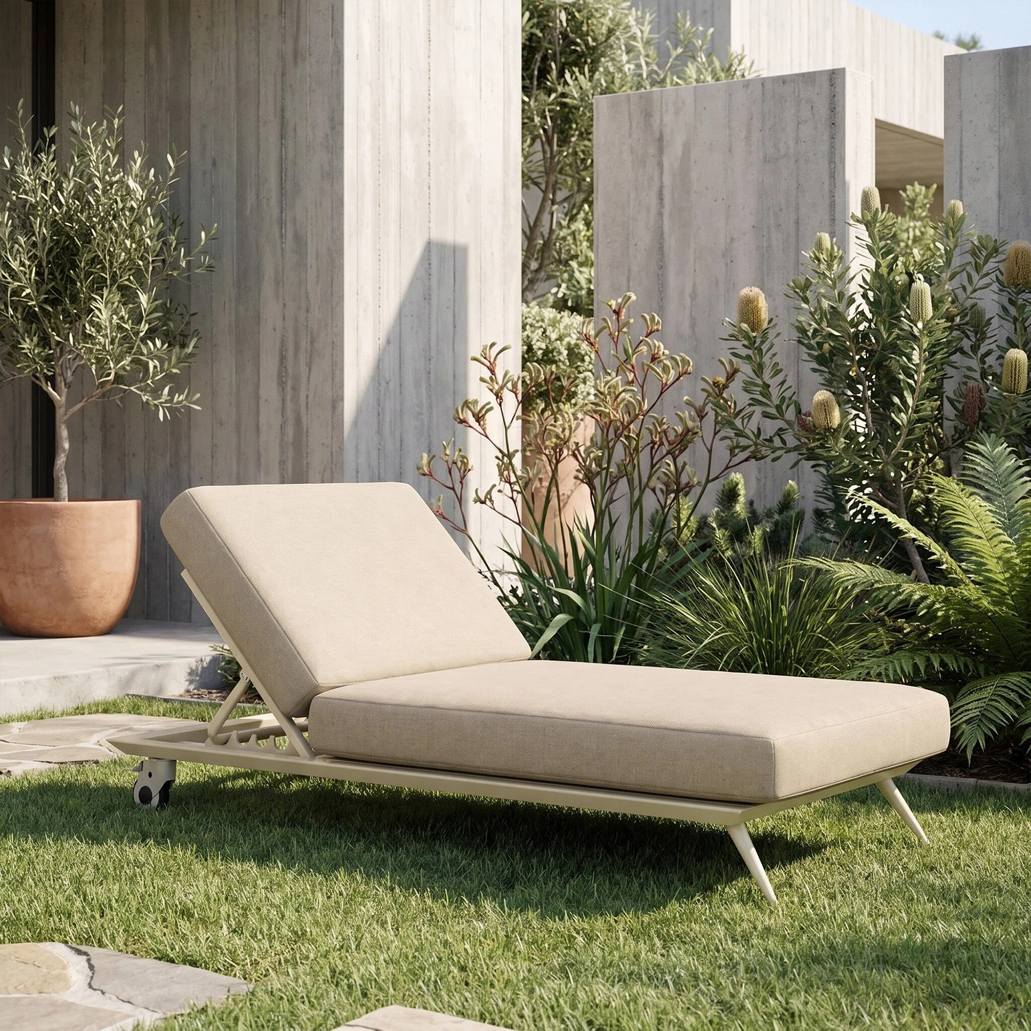 Bailar Aluminium Alloy Single Sun Lounge