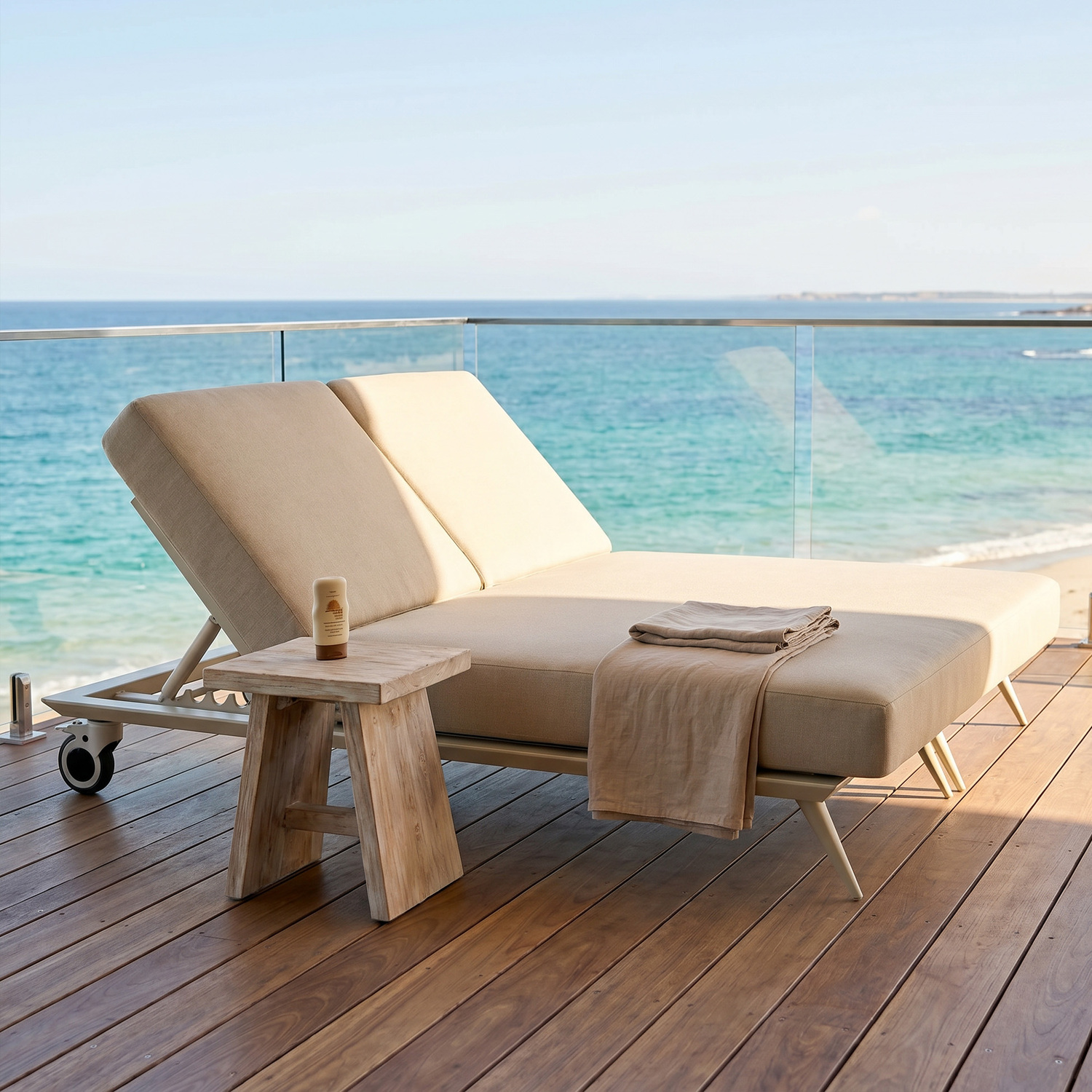 Bailar Aluminium Alloy Double Sun Lounge