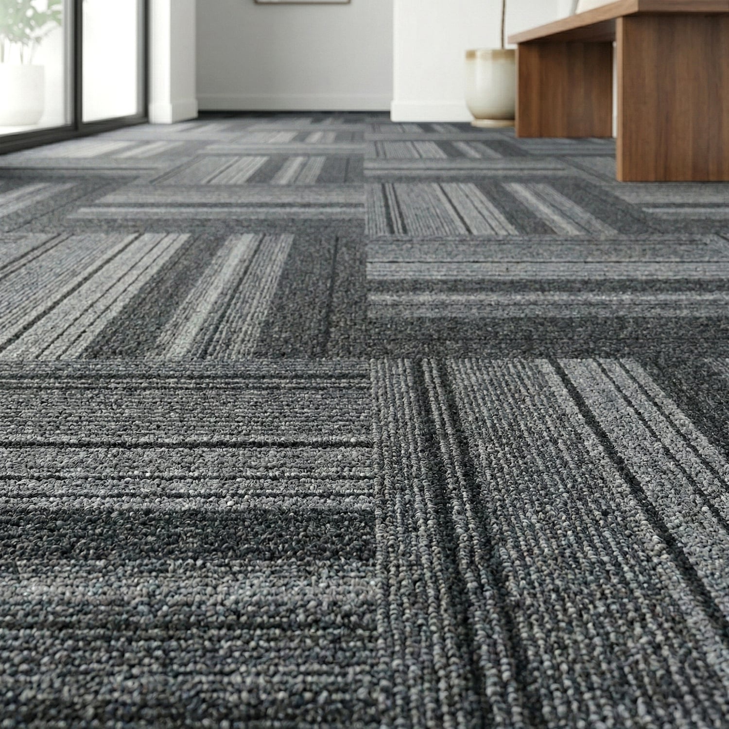 Greco 500 x 500mm Grey Square Carpet Tiles