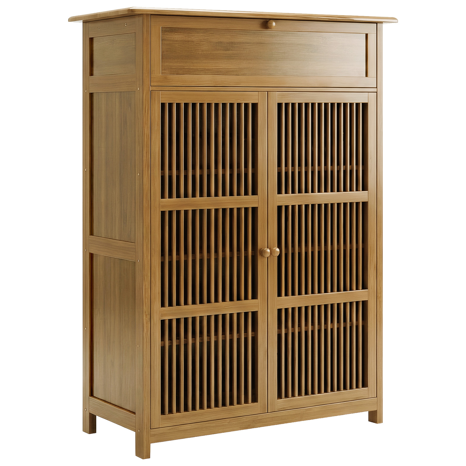 Ollie 2 Door Bamboo Shoe Storage Cabinet