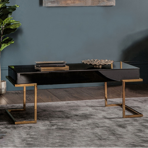 black gold coffee table