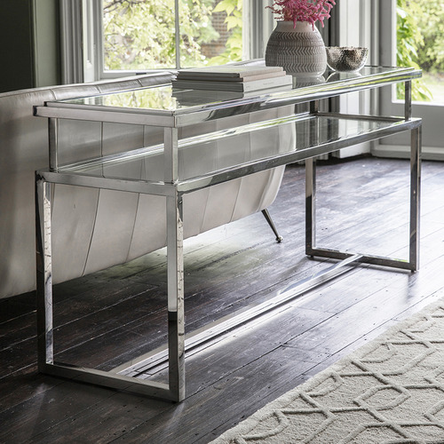 glass hall way table