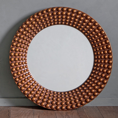 Bella Casa Ayrton Beaded Round Wall Mirror Temple & ster