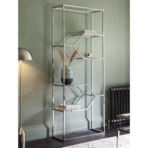 Silver Zorica Metal And Glass Display Shelf Temple And Webster