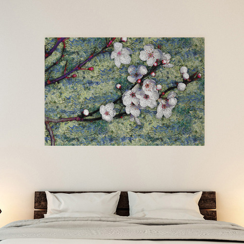 Art Illusions Almond Flowers Canvas Wall Art Temple & ster