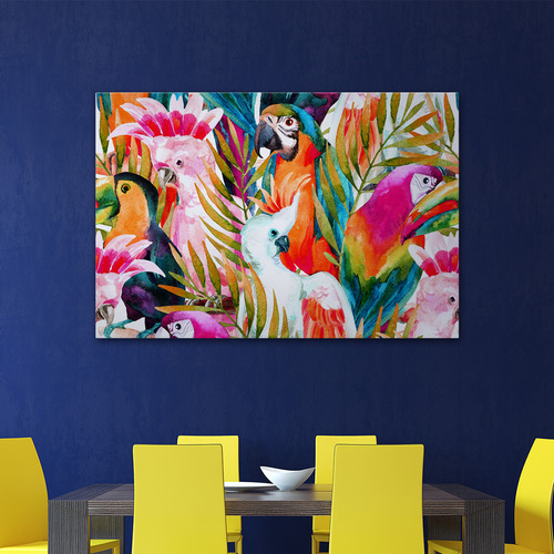 Art Illusions Parrots & Palms Canvas | Temple & Webster