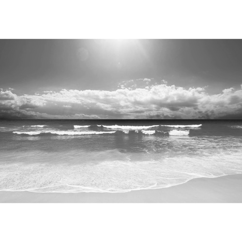 Black & White Summertime Beach Canvas