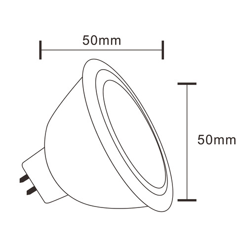 5W 12V Thermal Plastic Body MR16 Bulb